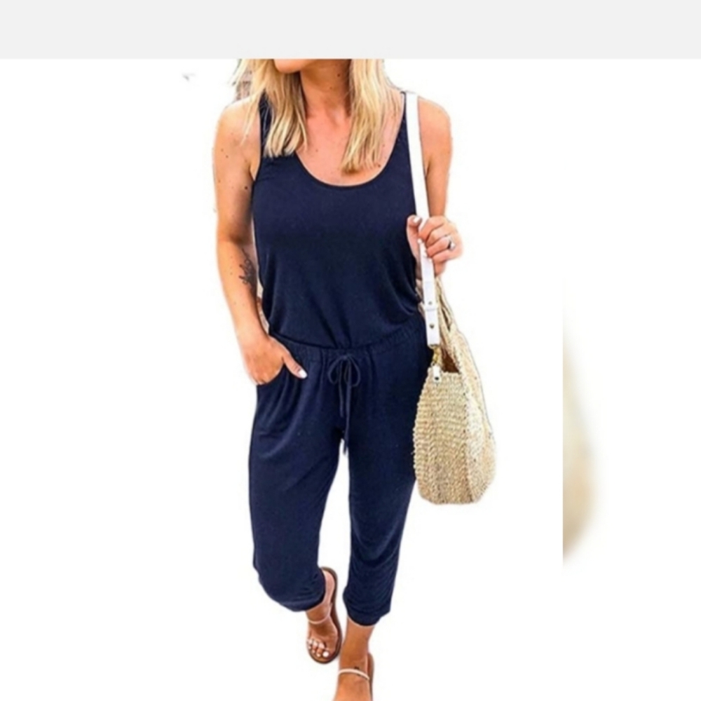 Navy blue jumpsuit